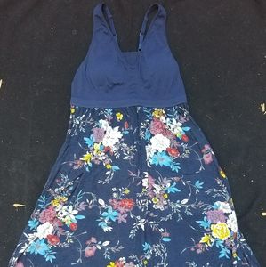 Blue floral Gilligan & O'Malley summer dress